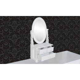 Toaletka z obrotowym, owalnym lustrem, MDF