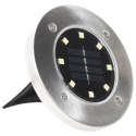 Solarne lampy gruntowe LED, 8 szt., kolory RGB