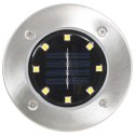 Solarne lampy gruntowe LED, 8 szt., kolory RGB