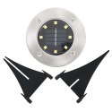 Solarne lampy gruntowe LED, 8 szt., kolory RGB