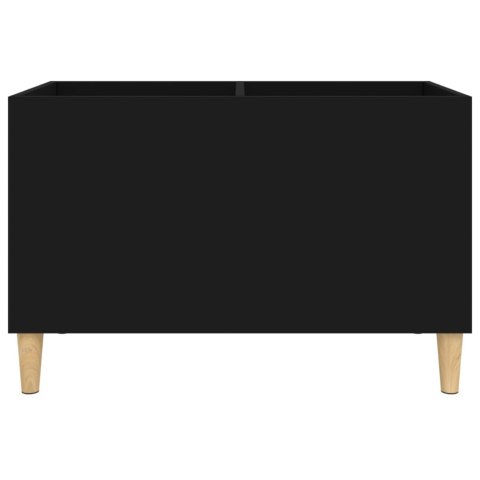 Szafka na płyty, czarna, 74,5x38x48 cm, materiał drewnopochodny