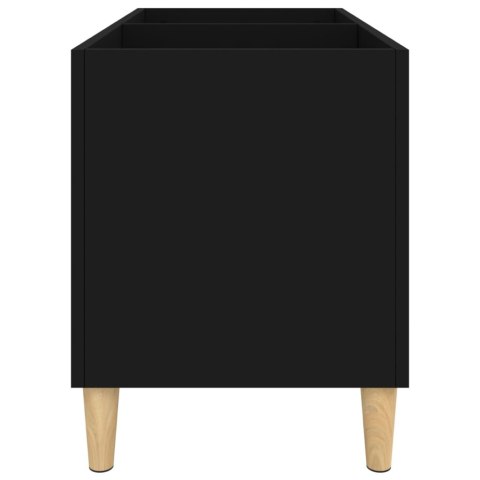Szafka na płyty, czarna, 74,5x38x48 cm, materiał drewnopochodny