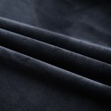 Zasłony z haczykami, 2 szt., aksamitne, czarne, 140x225 cm