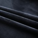 Zasłony z haczykami, 2 szt., aksamitne, czarne, 140x245 cm