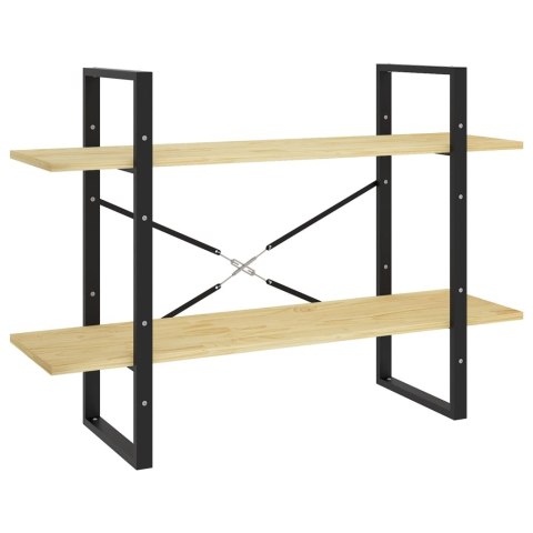 2-poziomowy regał na książki, 100x30x70 cm, sosnowy