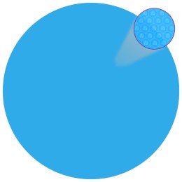 Pływająca, okrągła folia, pokrywa solarna PE, 455 cm, niebieska