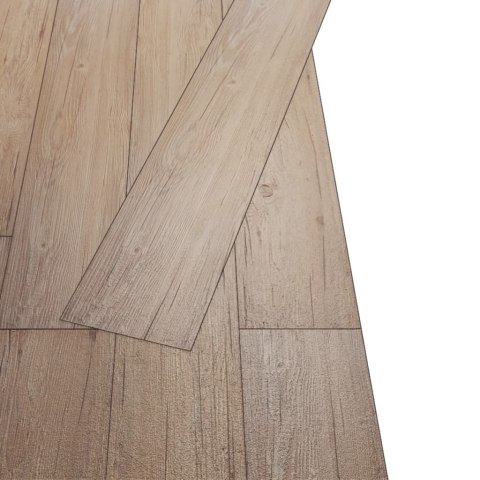 Samoprzylepne panele podłogowe, PVC, 2,51 m², 2 mm, brązowy dąb