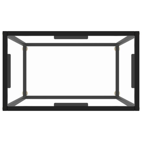 Stolik konsolowy, przezroczysty, 60x35x75 cm, szkło hartowane
