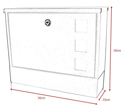 Skrzynka pocztowa na listy z gazetnikiem (ciemny szary)