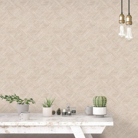 Evergreen Tapeta Wicker Natural, beżowa