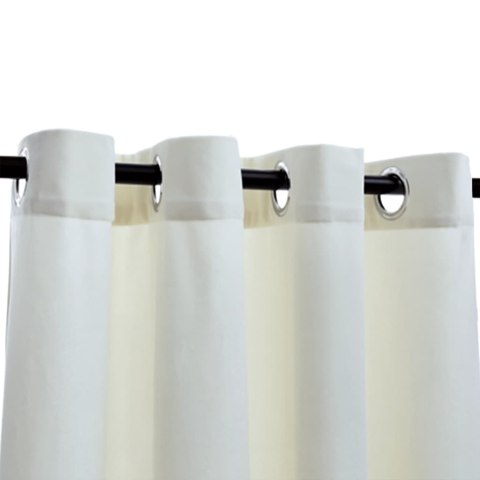 Zasłona zaciemniająca z kółkami, aksamit, kremowa, 290x245 cm