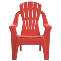 Krzesła ogrodowe dla dzieci, 2 szt., czerwone 37x34x44 cm, PP