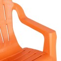 Krzesła ogrodowe dla dzieci, 2 szt, pomarańczowe, 37x34x44 cm