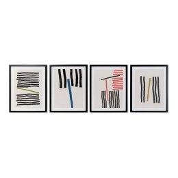 Obraz DKD Home Decor Lines Abstrakcyjny Nowoczesny 35 x 3 x 45 cm (4 Sztuk)