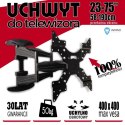 4World Uchwyt TV ścienny 32-75'' VESA 400x400 udźwig 50kg - czarny