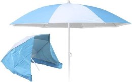 Parasol plażowy z bocznymi ścianami 150cm niebieski