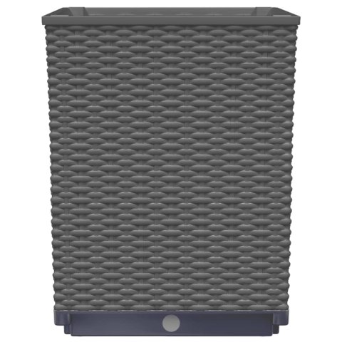 Donice, 2 szt., czarne, 30x30x37 cm, polipropylen