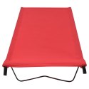 Łóżka polowe, 2 szt., 180x60x19 cm, tkanina i stal, czerwone