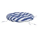 Okrągła poduszka, niebiesko-białe paski, Ø 100x11 cm, Oxford