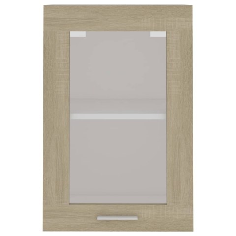 Szafka wisząca z szybą, kolor dąb sonoma, 40x31x60 cm, płyta