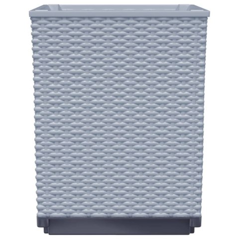 Donice, 2 szt., jasnoszare, 30x30x37 cm, polipropylen