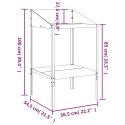 Kwietnik, antracytowy, 56,5x54,5x100 cm, stal galwanizowana