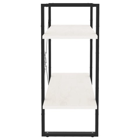 2-poziomowy regał na książki, 80x30x70 cm, sosnowy