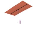 Parasol ogrodowy na słupku aluminiowym, 180x110 cm, terakota