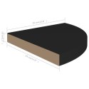 Narożne półki ścienne, 2 szt., czarne, 35x35x3,8 cm, MDF