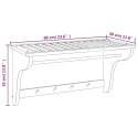Wieszak na ręczniki, 60x30x35 cm, lite drewno orzechowe