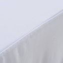 Elastyczne obrusy z falbaną, 2 szt., 183 x 76 x 74 cm, białe