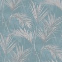 DUTCH WALLCOVERINGS Tapeta Palm Springs, niebiesko-szara