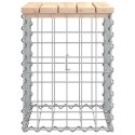 Ławka ogrodowa, gabion, 33x31x42 cm, lite drewno sosnowe