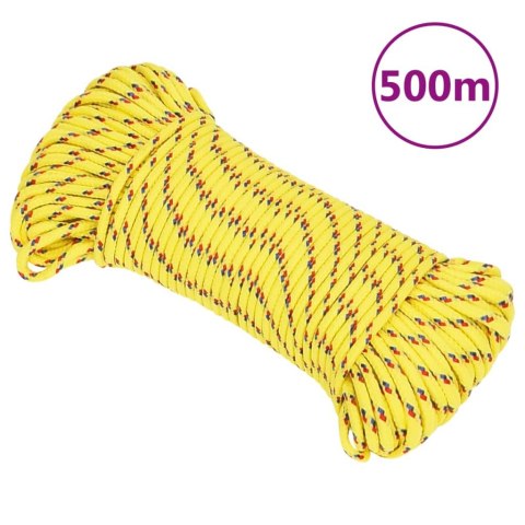 Linka żeglarska, żółta, 3 mm, 500 m, polipropylen