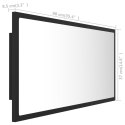 Lustro łazienkowe z LED, szare, 90x8,5x37 cm, akryl