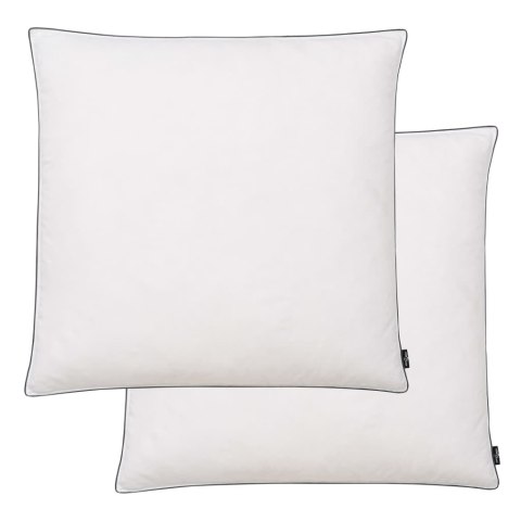 Poduszki, 2 szt., wypełnienie z puch/pierze, 80x80 cm, białe
