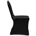 Elastyczne pokrowce na krzesła, czarne, 12 szt.