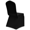Elastyczne pokrowce na krzesła, czarne, 12 szt.