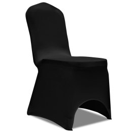 Elastyczne pokrowce na krzesła, czarne, 18 szt.