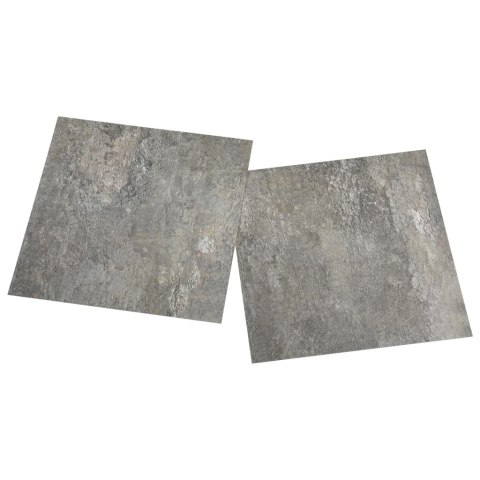 Samoprzylepne panele podłogowe, 55 szt., PVC, 5,11 m², szare