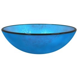 Umywalka ze szkła hartowanego, 42x14 cm, niebieska