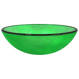 Umywalka ze szkła hartowanego, 42x14 cm, zielona