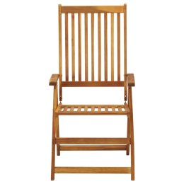 Rozkładane krzesła ogrodowe, 3 szt., lite drewno akacjowe