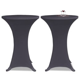 Elastyczne pokrowce na stół, 4 szt., 60 cm, antracytowe