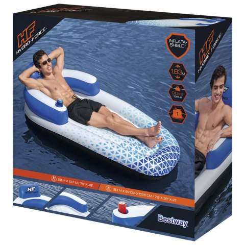 Bestway Pływający leżak Hydro Force, 183x97 cm, niebieski Bestway Pływający leżak Hydro Force, 183x97 cm, niebieski