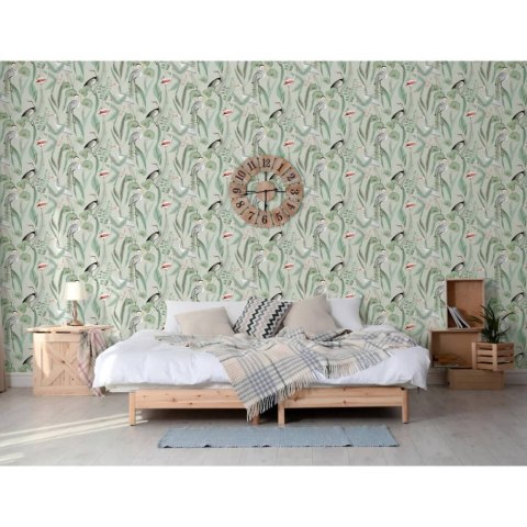 DUTCH WALLCOVERINGS Tapeta Flamingo, miętowa