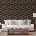 DUTCH WALLCOVERINGS Tapeta Geometric, czarno-złota