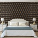 DUTCH WALLCOVERINGS Tapeta Geometric, czarno-złota