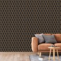 DUTCH WALLCOVERINGS Tapeta Geometric, czarno-złota