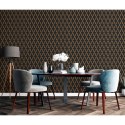 DUTCH WALLCOVERINGS Tapeta Geometric, czarno-złota